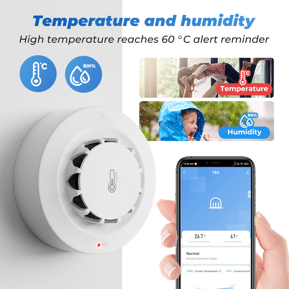 Tuya WiFi 온도 및 습도 센서 연기 감지기 보호 - Wifi Thermostat 리뷰 및 가격