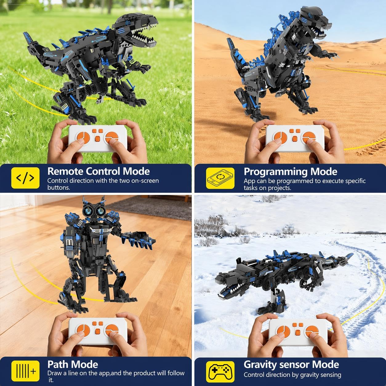 5가지 기능을 갖춘 변형 가능한 STEM 로봇 공룡 조 - Stem Robotics Kit 리뷰 및 가격