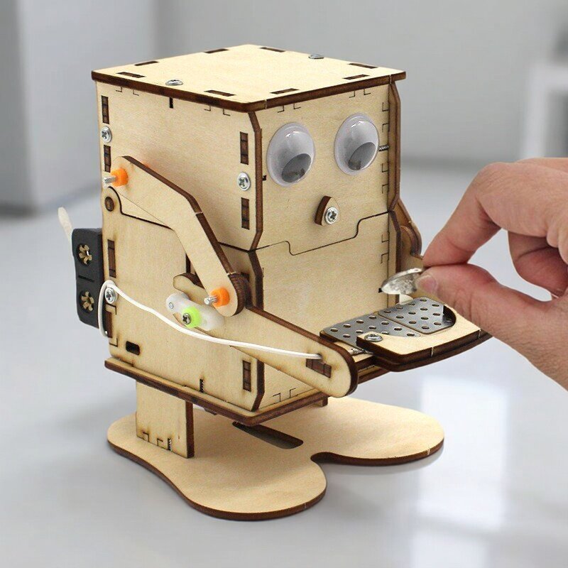 나무 조립 DIY 로봇 동전 먹는 모델 STEM 프로젝 - Stem Robotics Kit 리뷰 및 가격