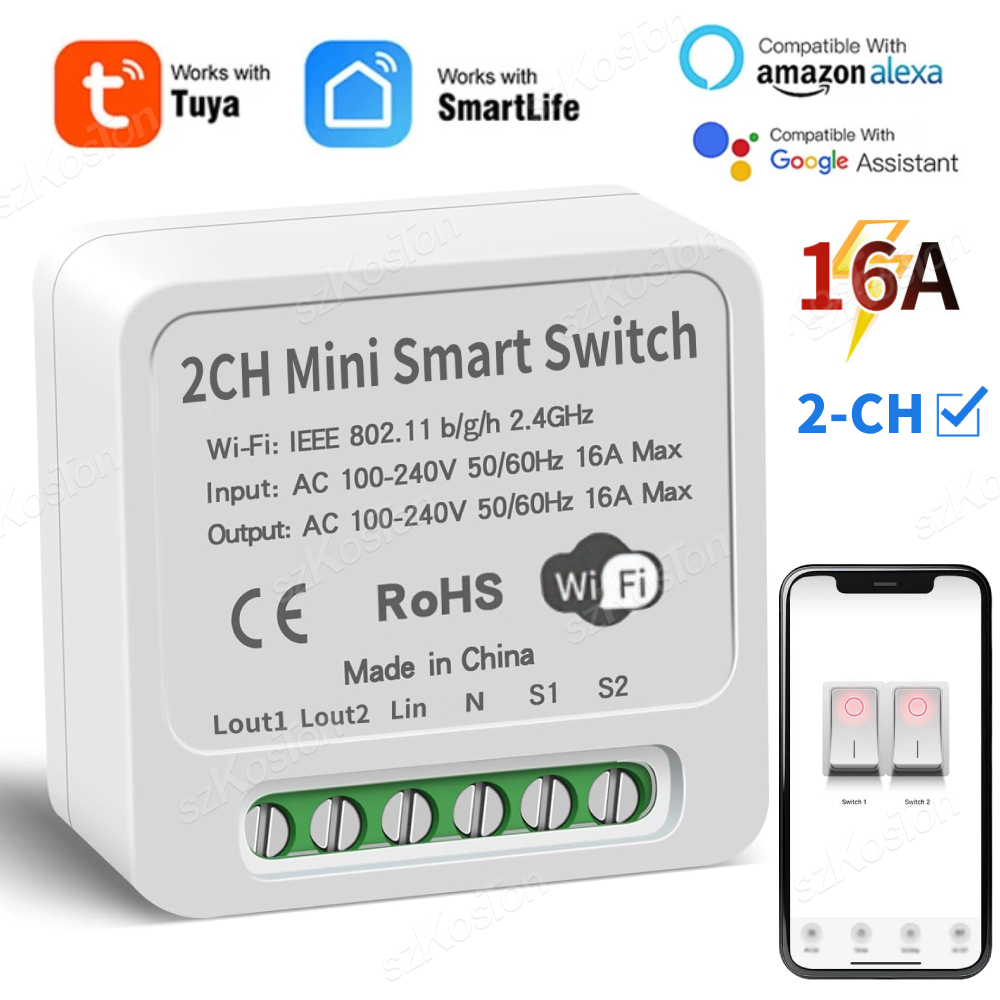 16A Tuya WiFi 스마트 스위치 모듈 스마트 홈 - Smart Light Switch Wifi 리뷰 및 가격
