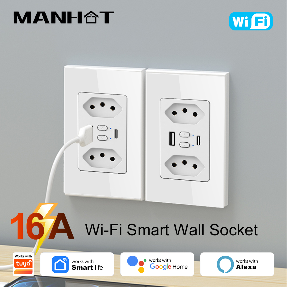 MANHOT Wifi 스마트 브라질 소켓 스위치(USB - Wifi Smart Plug 리뷰 및 가격