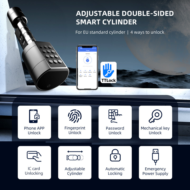 스마트 유로 원통형 도어락 ttlock 앱 키리스 보안 - Smart Door Lock Wifi 리뷰 및 가격