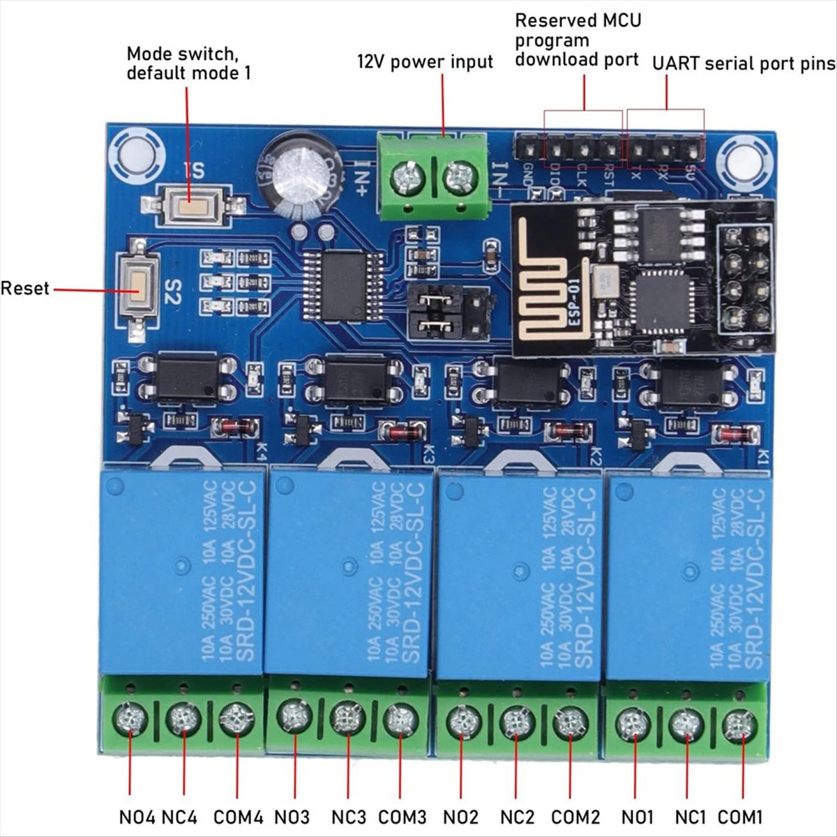 슈퍼 세일 4채널 WiFi 무선 릴레이 모듈 스마트 홈 - Esp8266 Relay Module 리뷰 및 가격