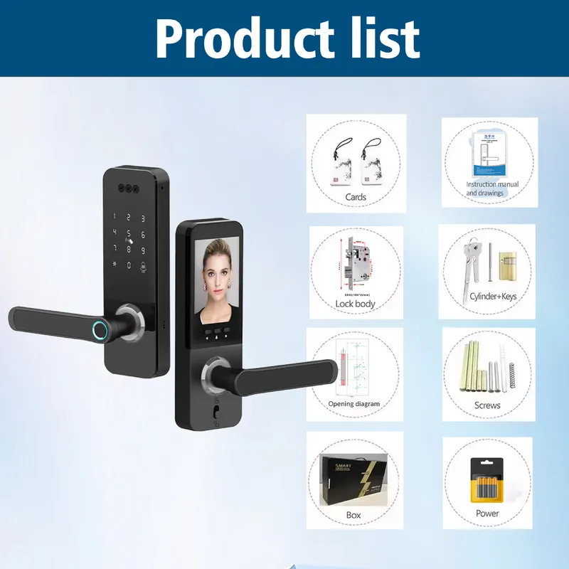 가정용 얼굴 인식 잠금 장치, 고양이 눈 모양 디자인, - Smart Door Lock Wifi 리뷰 및 가격