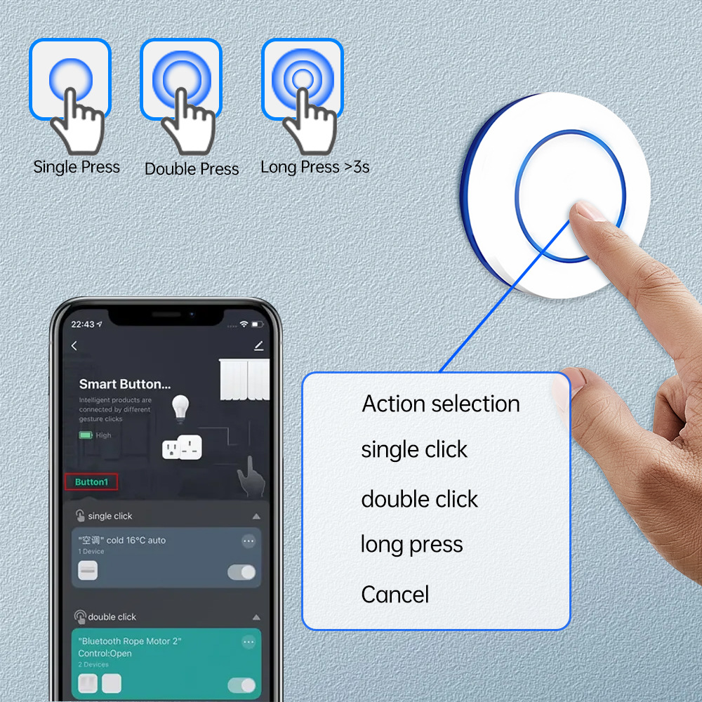 푸시 버튼 무선 스마트 장면 스위치 컨트롤러 배터리 구 - Smart Home Automation Kit 리뷰 및 가격