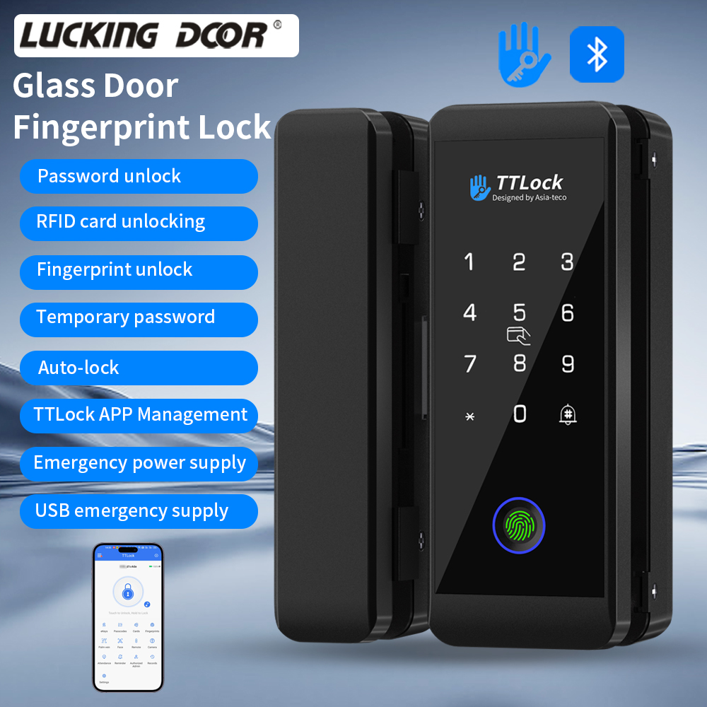TTLOCK 스마트 유리문 잠금장치, 지문 인식 기능, - Smart Door Lock Wifi 리뷰 및 가격